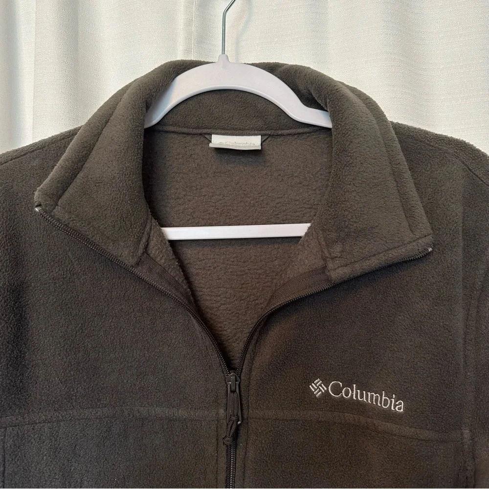 Columbia Jacket Men's Fleece Size Medium Full Zip Long Sleeve Outdoor Gray - Picture 4 of 12